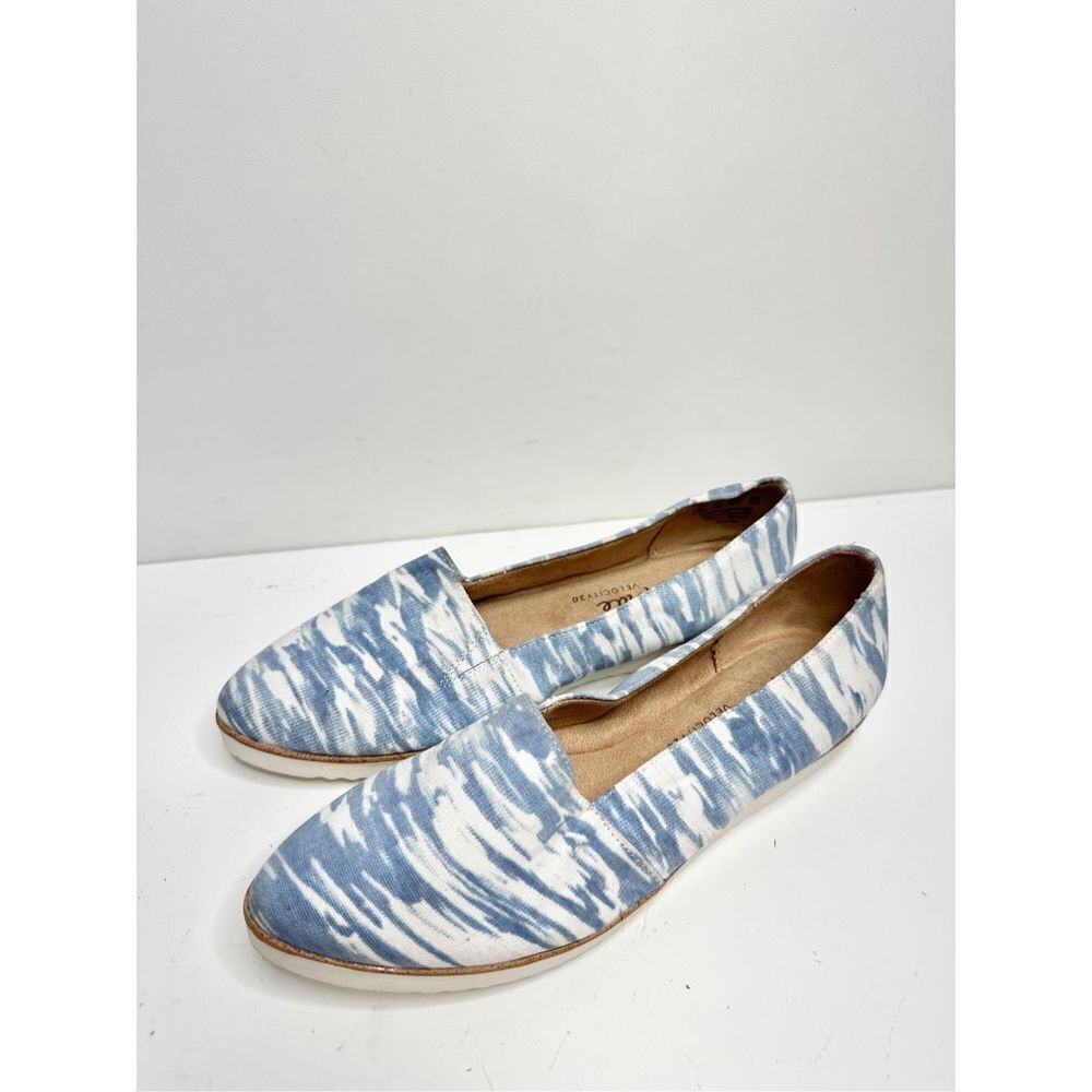 Life‎ Stride Womens Size 5.5 Blue Bloom 2 Slip On Flat Shoes